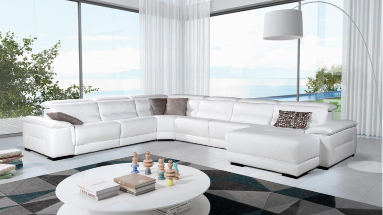 Canapé d'angle chaise longue TRENTON | Un salon haut de gamme