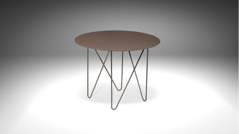 Table basse ronde en acier vernis small SHAPE - Une table basse en toute simplicité, disponible en plusieurs couleurs.