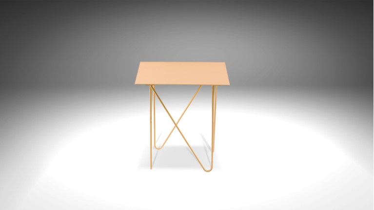 Table basse en acier vernis carrée small SHAPE - Coloris et forme au choix parmis de nombreux modèles
