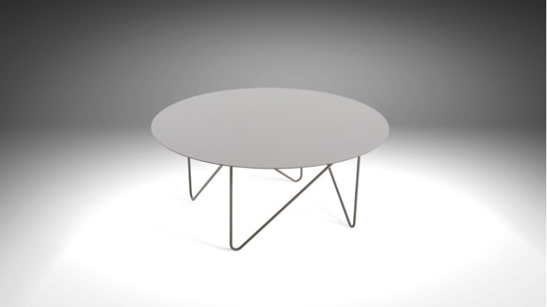 Table basse ronde SHAPE - En acier vernis, disponible dans de nombreux coloris pour s'assortir à votre salon.