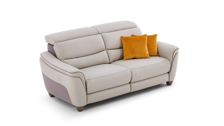 Sofa PAGODA | Straight sofa in leather, fabric or microfiber