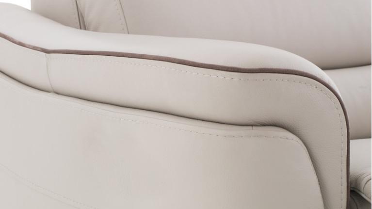 Sofa PAGODA | Straight sofa in leather, fabric or microfiber