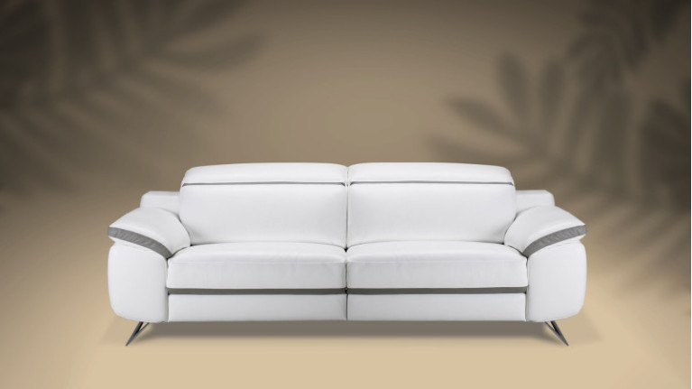 Canapé relaxation électrique POWER - A la fois design et confortable, ce canapé relax est réalisable en cuir ou tissu.