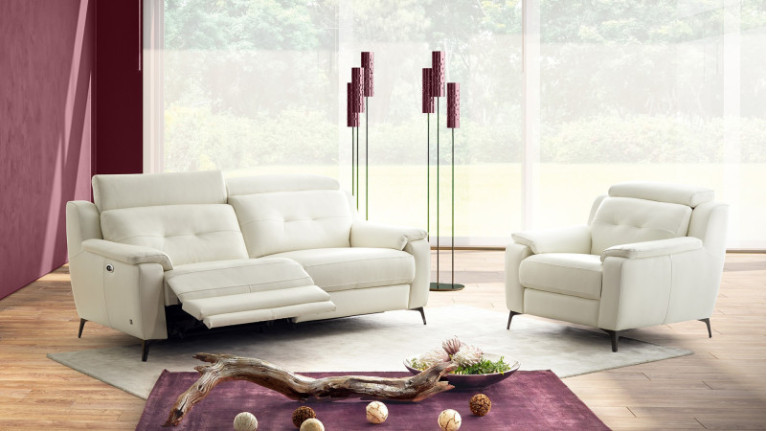 Corner sofa chaise longue electric relaxation KILIAN