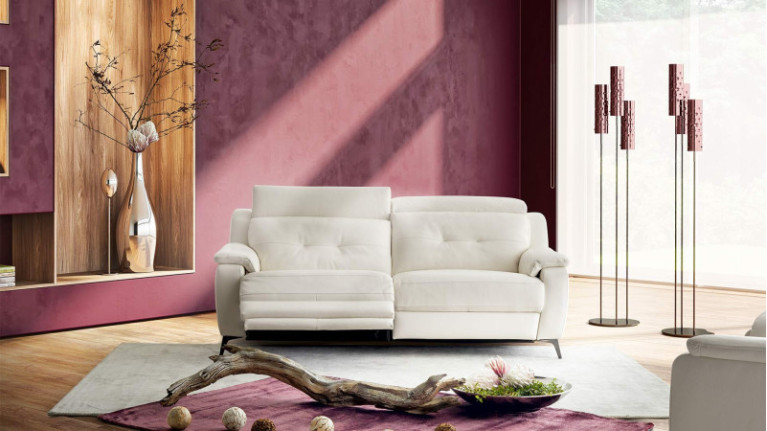 Corner sofa chaise longue electric relaxation KILIAN