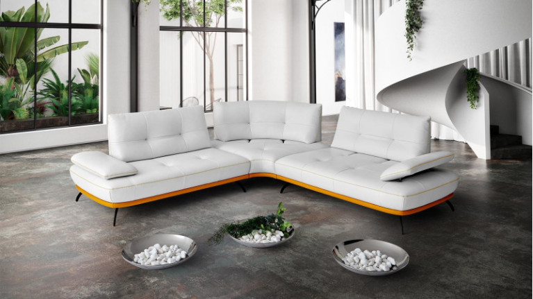 BOGART sofa | Curves accentuated by elegant stitching
