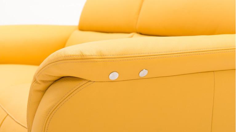 Electric corner sofa in grey fabric SMILE | Grand angle