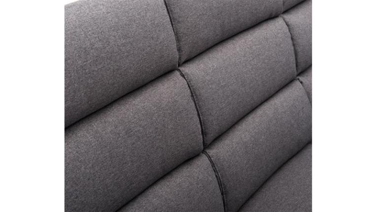 Electric corner sofa in grey fabric SMILE | Grand angle