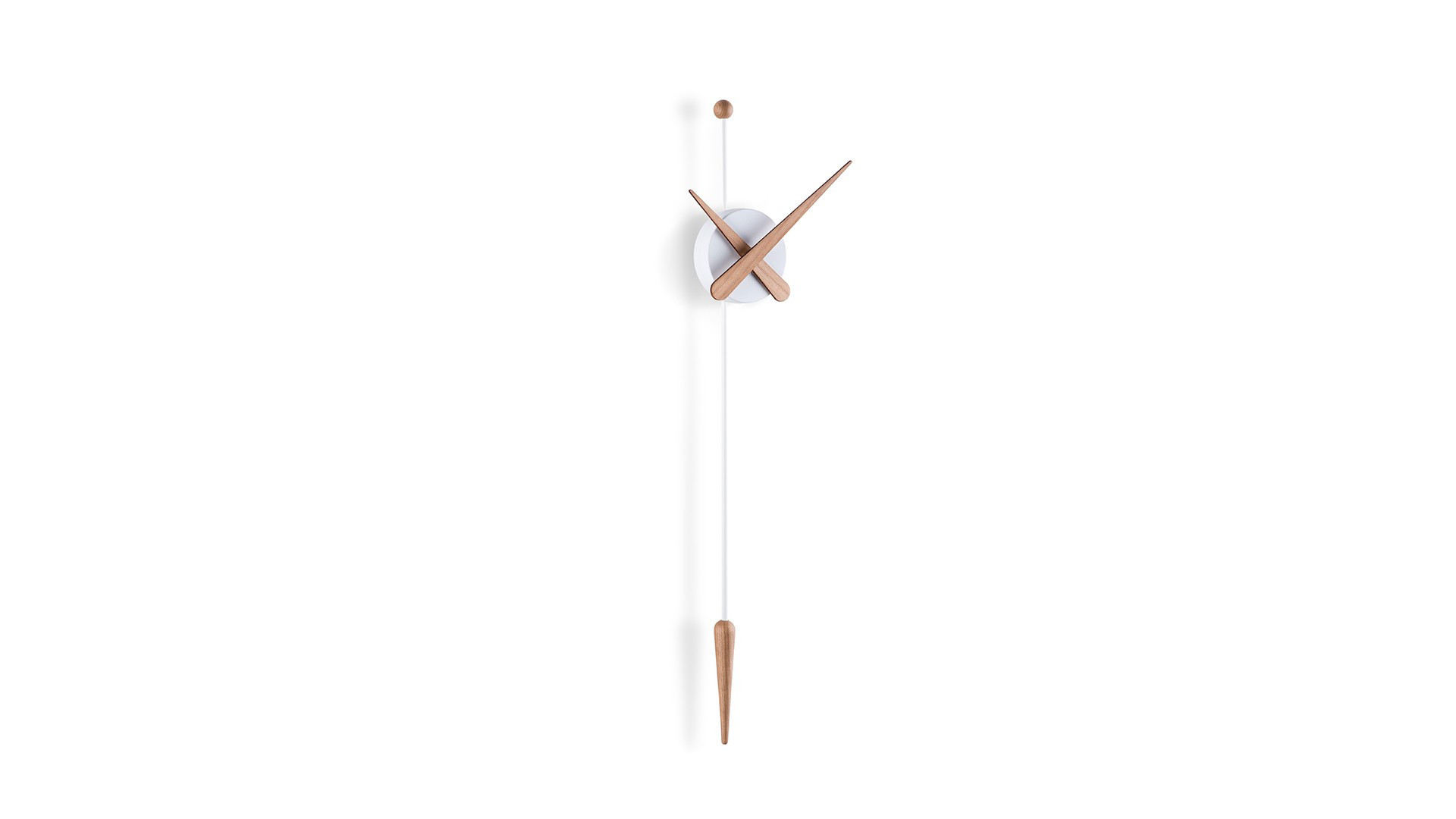 PTA wall clock - PTA wall clock with avant-garde design. Reinterprets the classic pendulum clock.