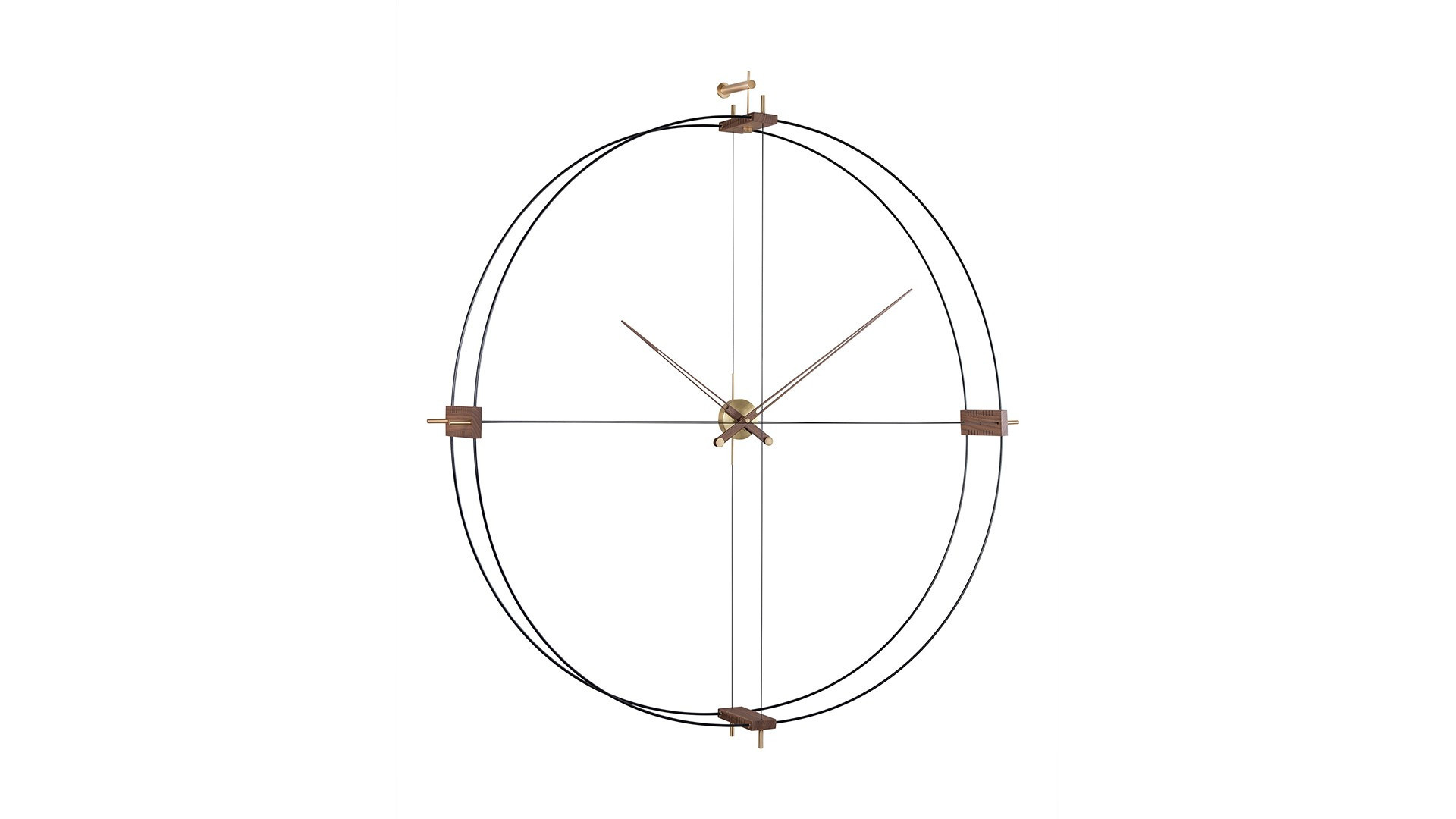 LED wall clock - Large LED wall clock with avant-garde design. Dim: Ø130 cm x H.140 cm