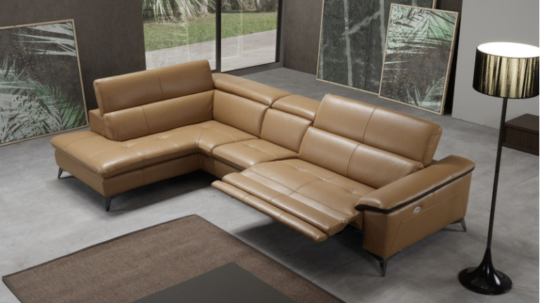 Canapé d'angle méridienne relaxation électrique MONZA avec chauffeuse - Canapé ultra configurable pour répondre aux mieux à vos 