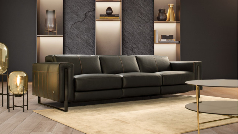 Canapé INFINITY B - Nombreuses options et configurations pour ce canapé cuir ou tissu. Entièrement personnalisable.