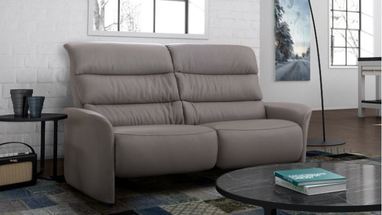 CYRUS electric recliner sofa - 3 seat sizes available for this exceptionally comfortable leather or fabric recliner sofa