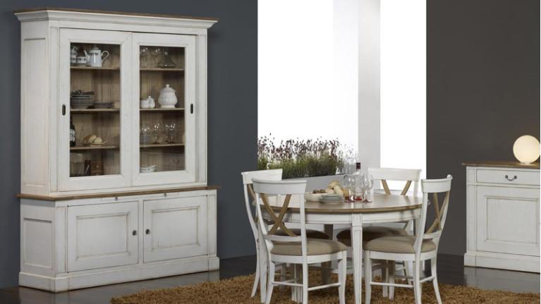 4-door bookcase CAMARGUE | Solid oak bookcase