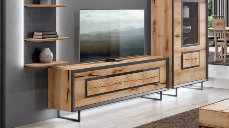 Meuble TV en bois CHALET - Une collection de meubles de salon de haute facture, entre noblesse et authenticité.
