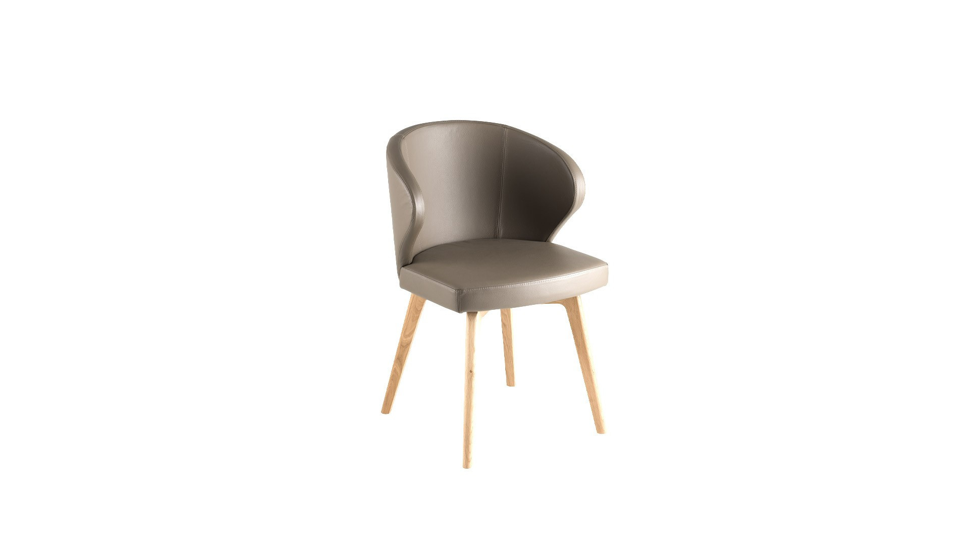 Chaise DORIS - Chaise en bois avec dossier et assise rembourrés en tissu. Piétement personnalisable. Qualité italienne.