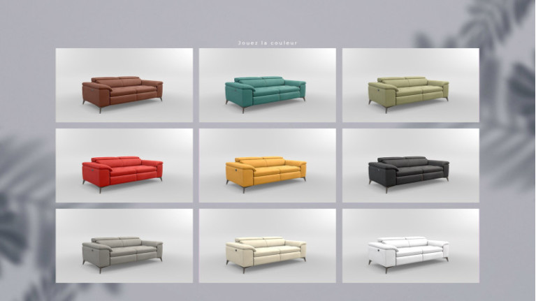 MONZA 3-seater multi-color sofa