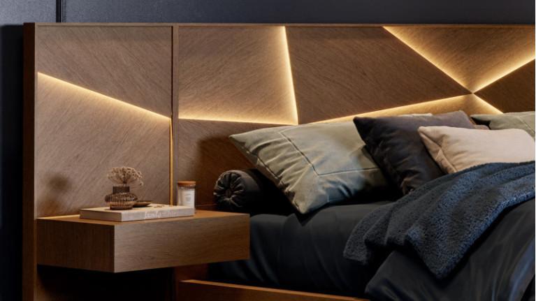 ECLIPSE bed set with adjoining bedside cabinets | Design room