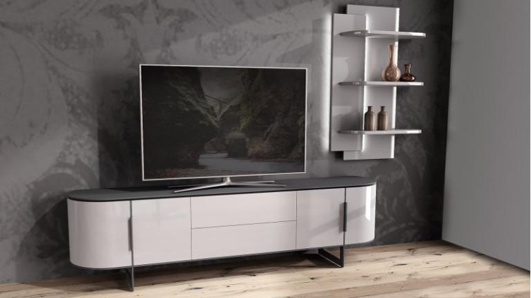 CIRCUS TV stand | Contemporary design with a rounded shape