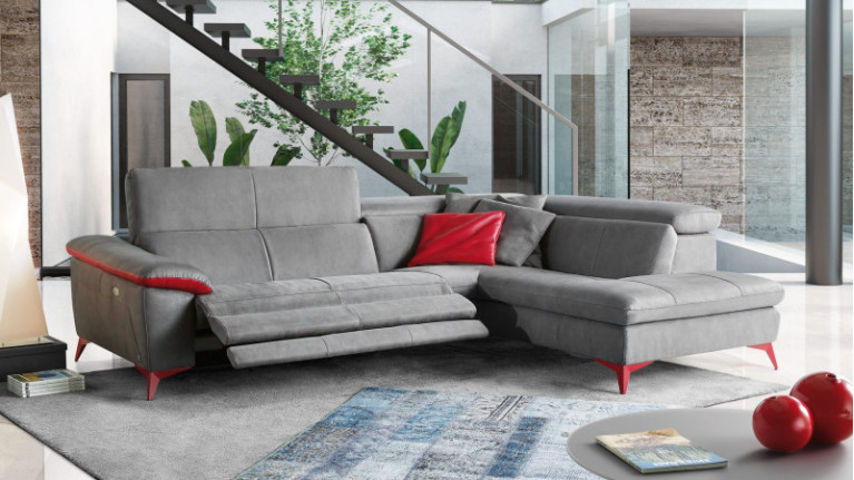 MONZA electric corner sofa with chaise longue
