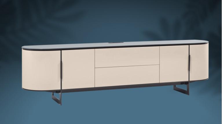 CIRCUS TV stand | Contemporary design with a rounded shape