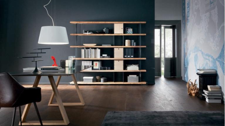 NATURA bookcase | Composition with solid wood shelves