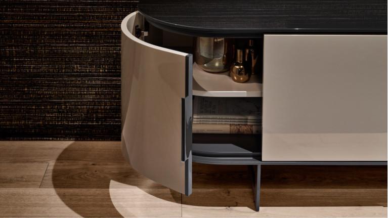 CIRCUS TV stand | Contemporary design with a rounded shape