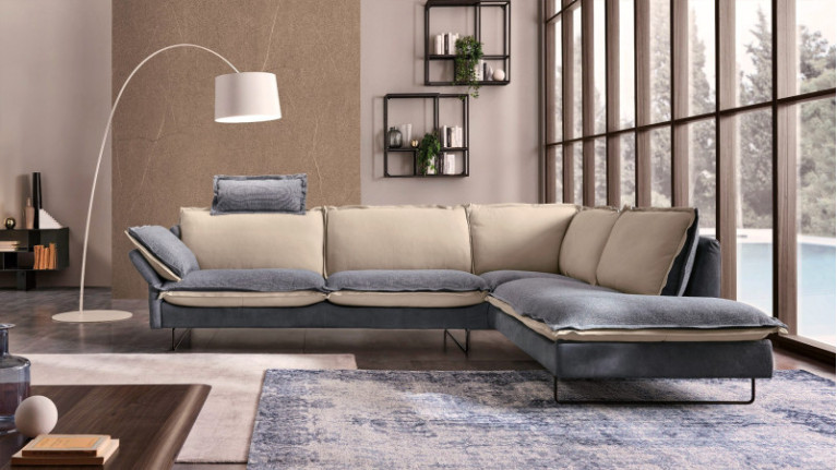 QUADRO corner sofa chaise longue | Soft comfort