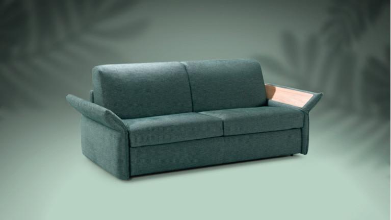Convertible sofa NAPPY | Bedside table inserted in armrest