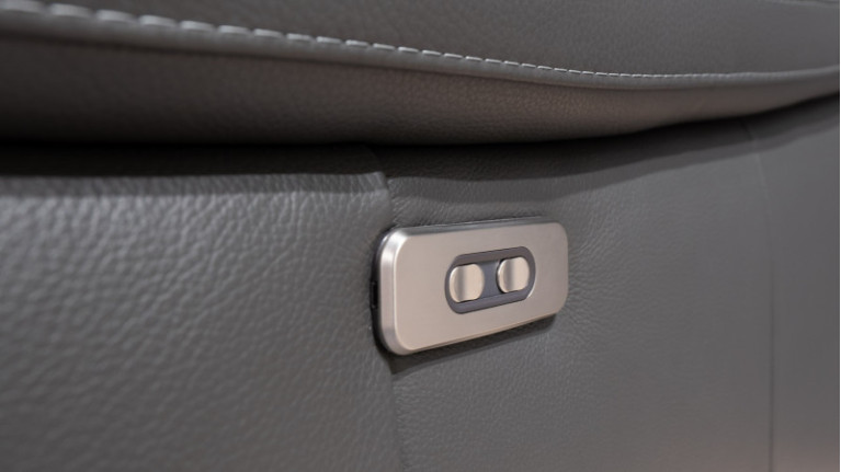 3-seater MILAN sofa with 2 recliners and electric headrests