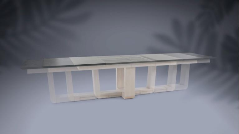 EDEN extendable dining table | From 220 to 390 cm long