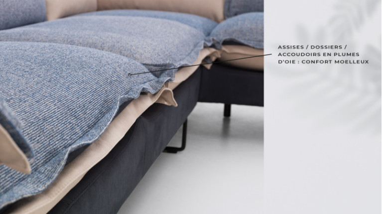 QUADRO corner sofa chaise longue | Soft comfort