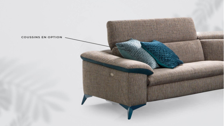 MONZA electric corner sofa with chaise longue