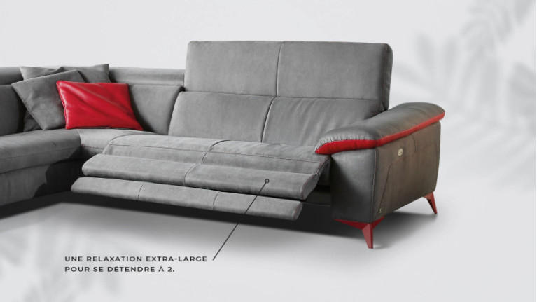 MONZA electric corner sofa with chaise longue