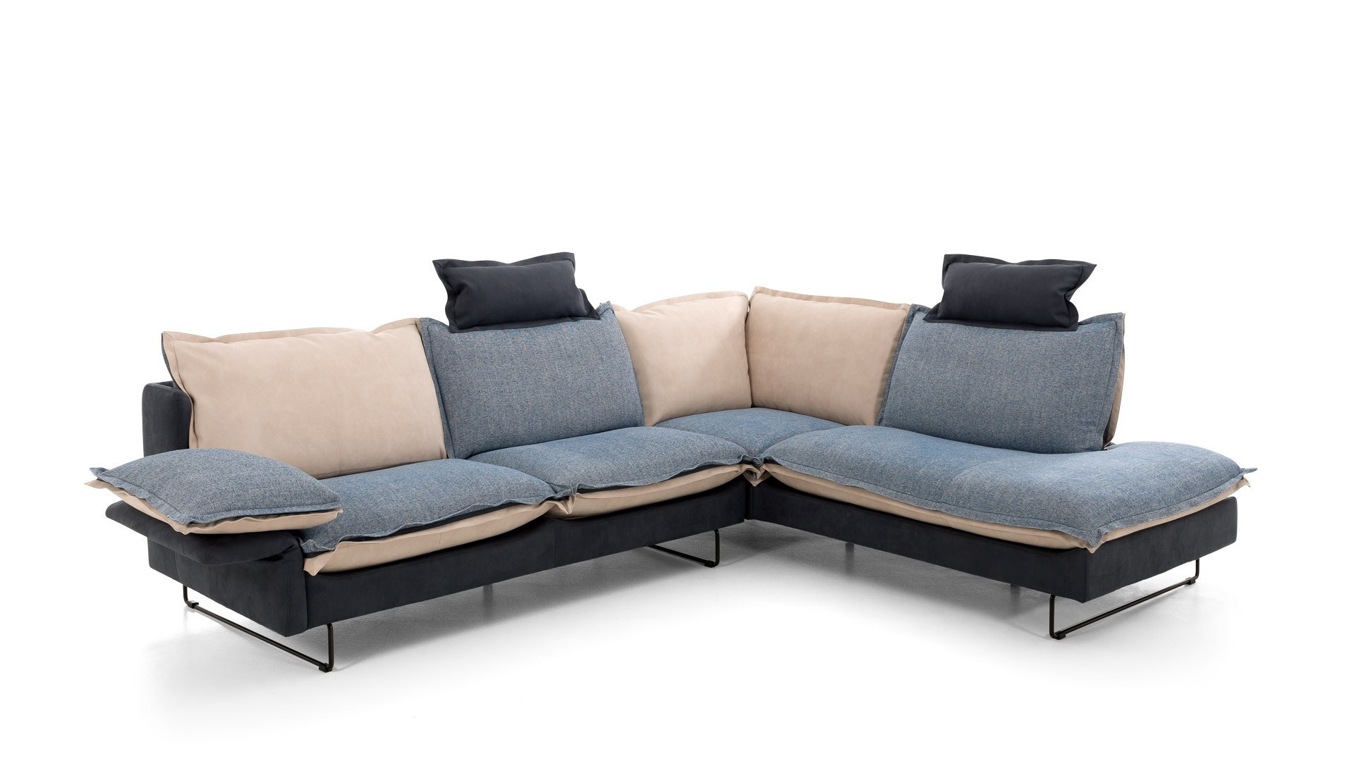 Canapé d'angle chaise longue QUADRO | Confort moelleux