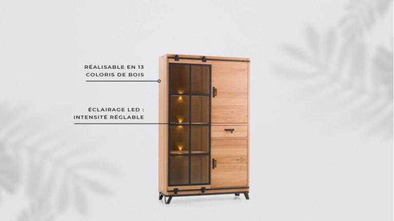 3-door 1-drawer showcase FABRIQUE | An elegant showcase