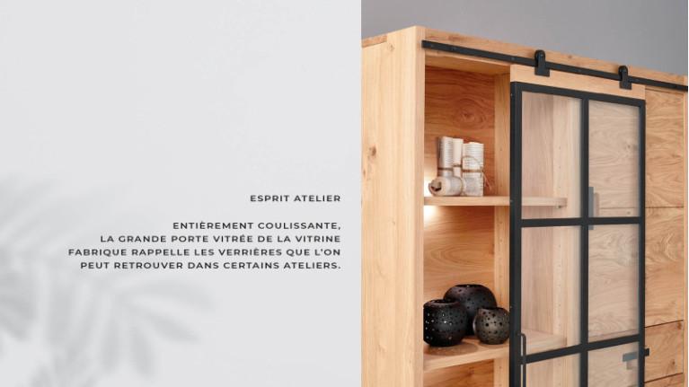 3-door 1-drawer showcase FABRIQUE | An elegant showcase