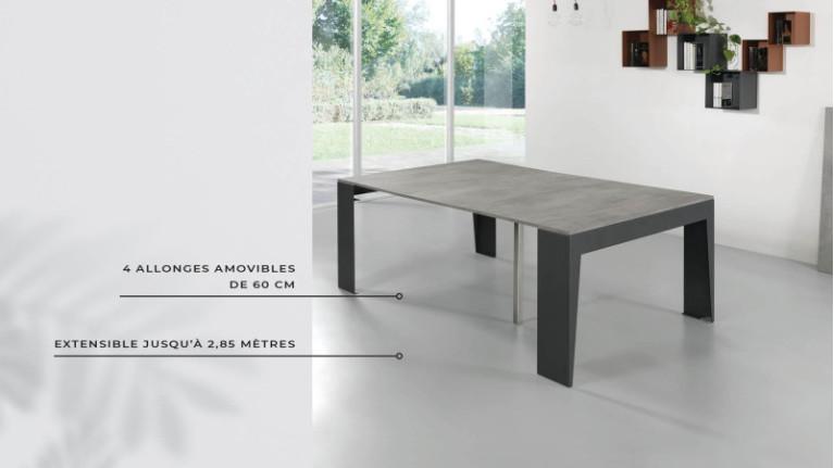MARVEL PLUS extendable console | Table with 4 removable extensions