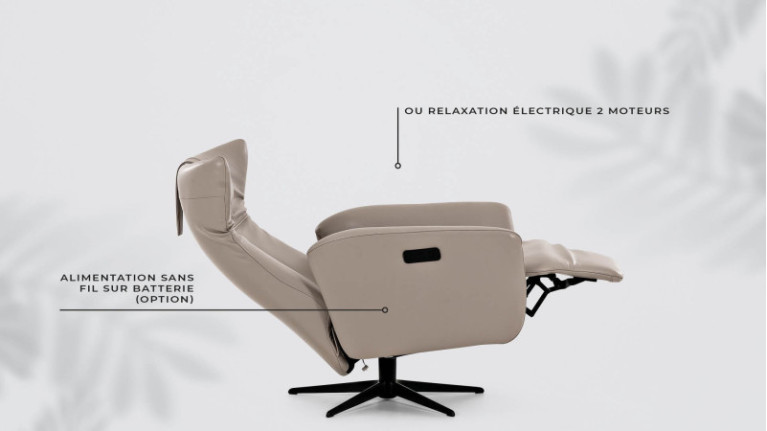 OSLO electric recliner with integrated footrest