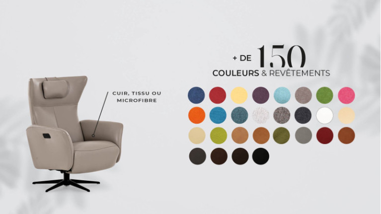 OSLO electric recliner with integrated footrest