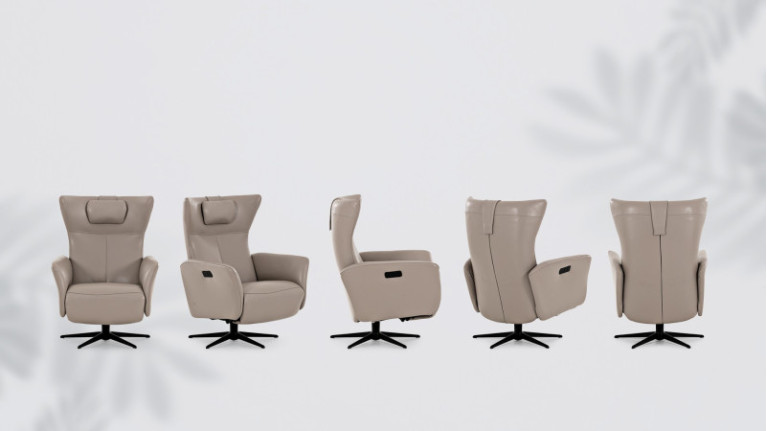 OSLO electric recliner with integrated footrest