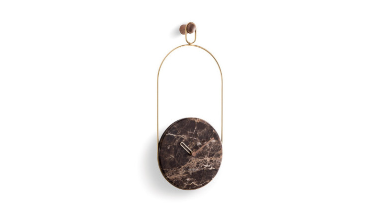 Wall clock ESLABON | Dial in solid wood or marble.