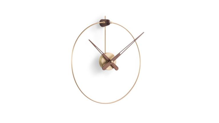 ANDA wall clock | Wood and brass, 2 finishes.