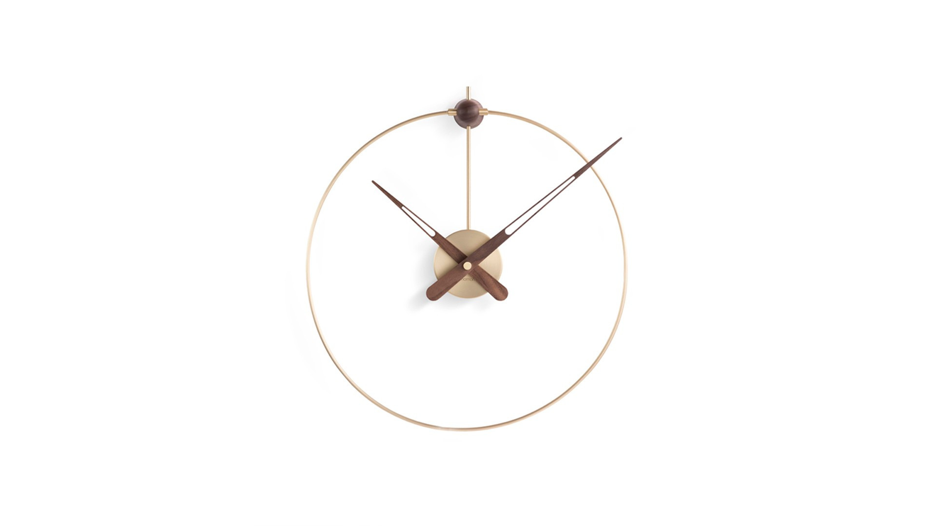 Horloge murale ANDA | En bois et laiton, 2 finitions.
