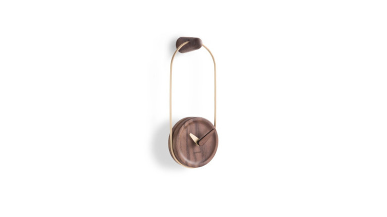 Wall clock ESLABON | Dial in solid wood or marble.