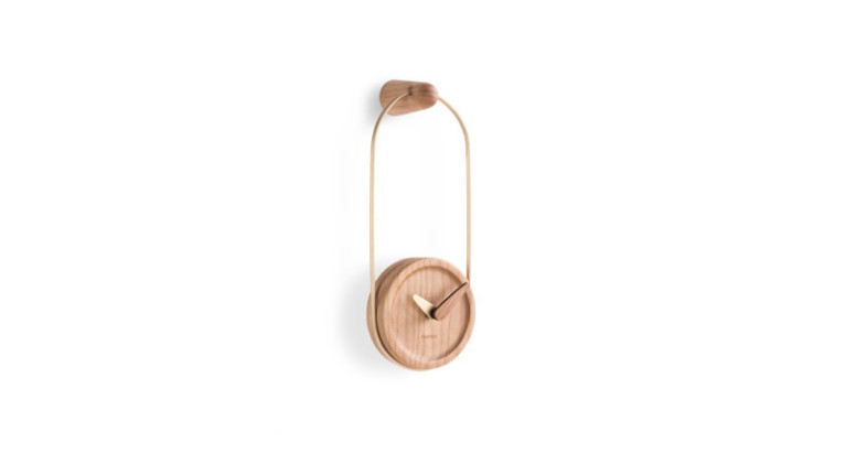 Wall clock ESLABON | Dial in solid wood or marble.