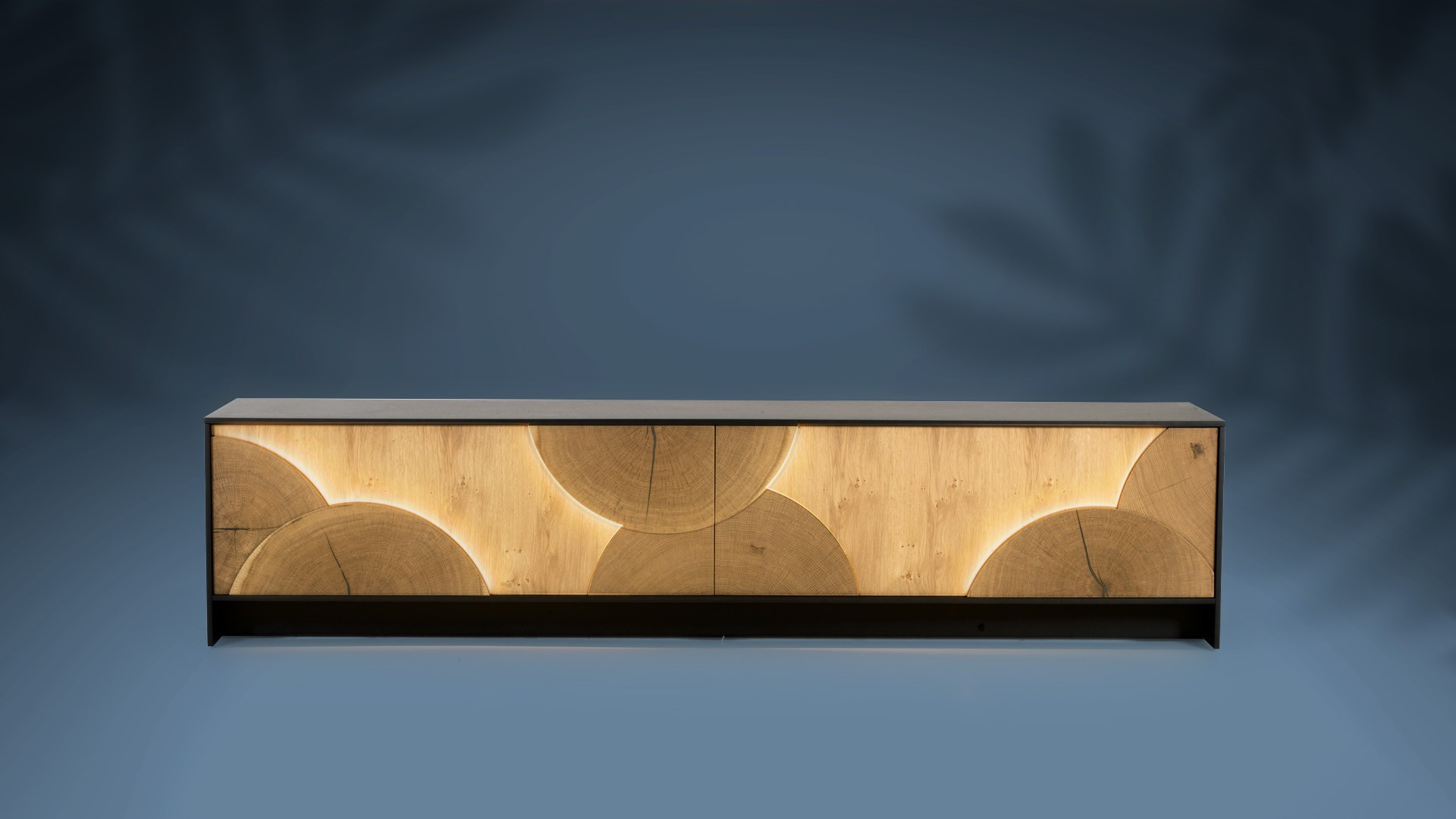 Le Meuble TV EQUINOXE est un meuble haut de gamme avec de la lumière intégrée