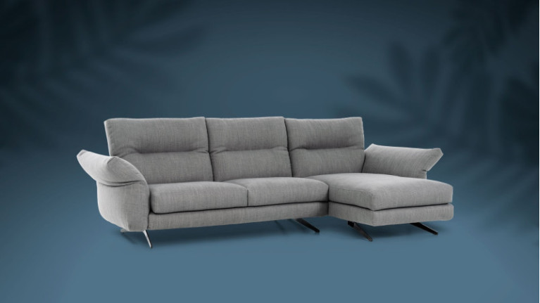 Sofa chaise longue CHELSEA I With articulated armrests and headrests