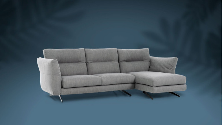 Sofa chaise longue CHELSEA I With articulated armrests and headrests