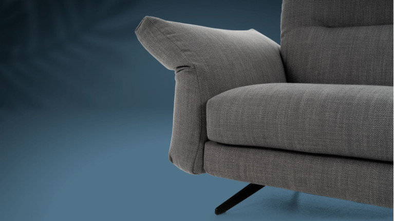 Sofa chaise longue CHELSEA I With articulated armrests and headrests